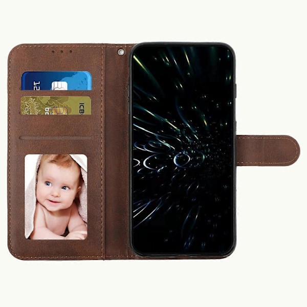 Til Motorola Moto G05 4G Etui Stand Flip Beskyttende Læder Telefon Cover Style B