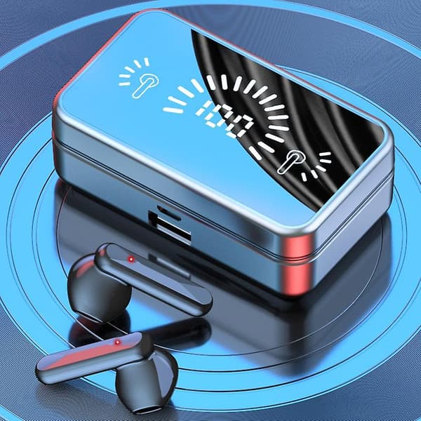 S20 Hodetelefoner LED Digital Display Solid Farge Trådløse Bluetooth Støydempende Hodetelefoner White