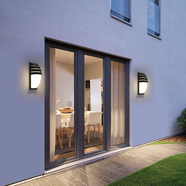 Indendørs/Udendørs Væglampe, 12W Sort LED Væglampe, Adjusta, ZQKLA