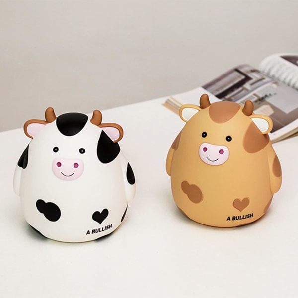 Cow Piggy Bank, Kids Coin Piggy Bank Leke, Brun， Søt dyr M, ZQKLA