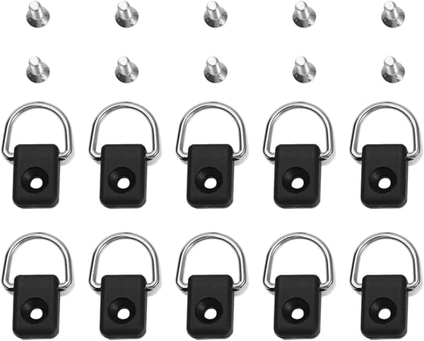 10 st Kajak D-ringar, Kajak Fästband, Båtfästen D-ring Säkerhet, ZQKLA