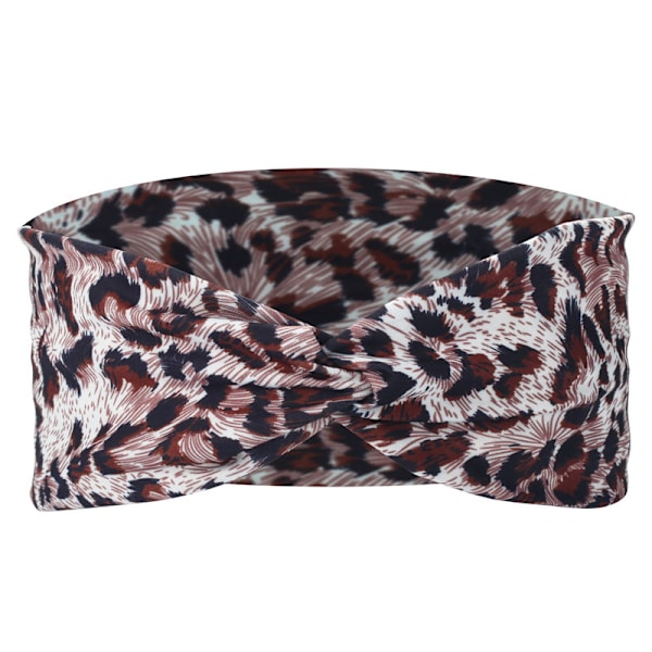 6 stk Leopardmønstrede Tvinnede Kryss Elastiske Hodebånd Myke, ZQKLA
