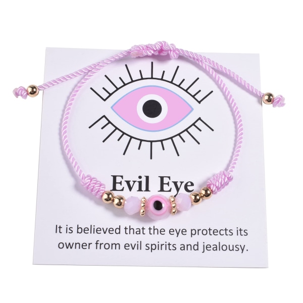 （Rosa）Evil Eye-armband för kvinnor tonårsflickor Amulet Pink Pro, ZQKLA