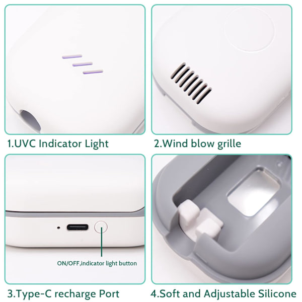 Tandborste Sanitizer Case, Eliminerar upp till 99,99%, Rec,ZQKLA