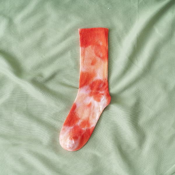 Farverige Tie-Dye Bløde Crew Sokker med Polstring - Casual So,ZQKLA