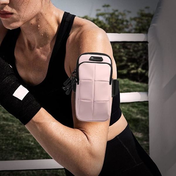 （Rosa）Armbandsplånbok, Fitness Sport Armband Hållare, Justerbar, ZQKLA