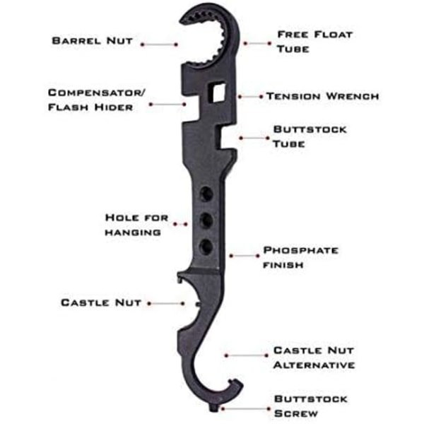 Gjelder for AR15 / M4 taktiske armorers riflenøkkelspenn, ZQKLA