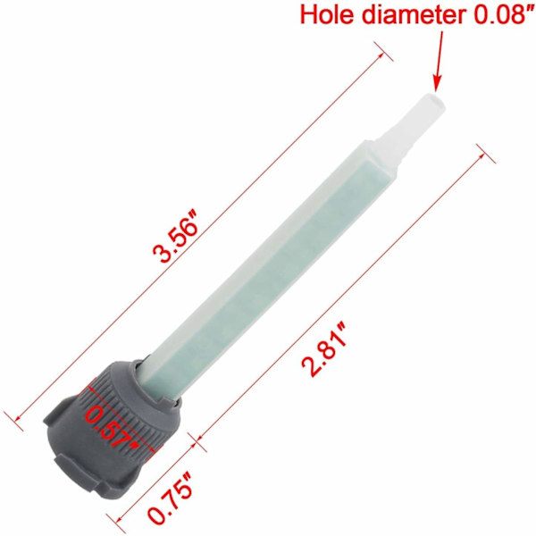 20 Pakning Epoksy Blandingsapplikator Pistolmunnstykker, for 50ml AB ​​G,ZQKLA