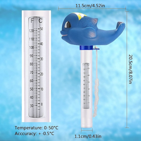 Simbasspooltermometer, Flytande Simbasspooltermometer Med