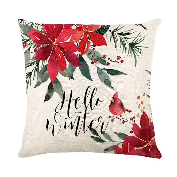 Röda Jul Prydnadskuddar Överdrag 45 x 45 cm Set om 4 Buff, ZQKLA