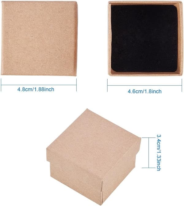 Set med 1 presentask för armband och ringar 5 ​​x 5 cm (Co