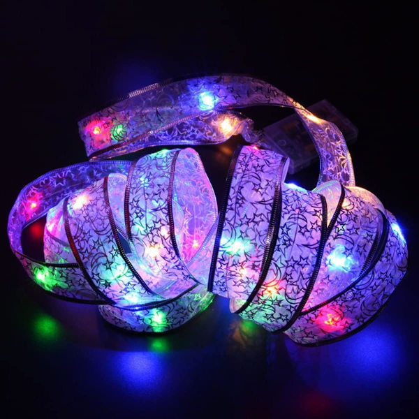 5m LED Dubbel Luminous Ribbon Ljussträngar Julgran D,ZQKLA