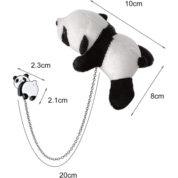 Panda klädnål, tecknad plysch Panda Brosch Söta smycken Pins
