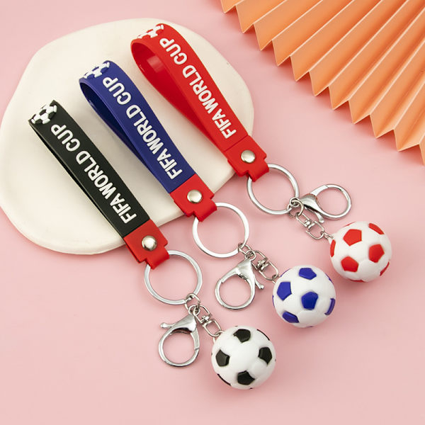 6 stk Fotball Nøkkelringer Sports Ball Nøkkelring Mini Fotball Nøkkel, ZQKLA