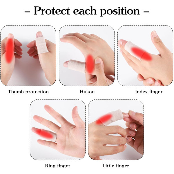 20 stk. Fingersleeves Beskyttere, Sport Finger Splints Tommelfinger, ZQKLA