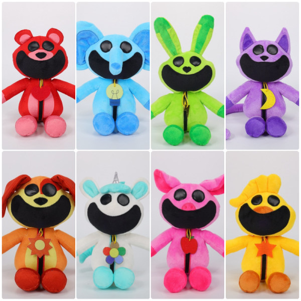 Ny Smiling Critters Plyslegetøj, Sjov Smiling Critters Pude, Smiling Critters Plys Catnap Plys yellow