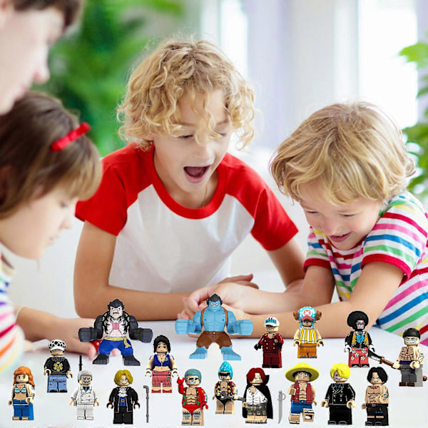 17 st One Piece Action Figures Byggset 1.77/3.14 Tum Samlarobjekt Anime One Piece Action Figures Byggset