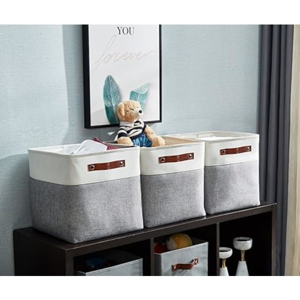 Cube Storage Organizer Bins 11 tommers Cube Storage Bin 4 Pack ,ZQKLA