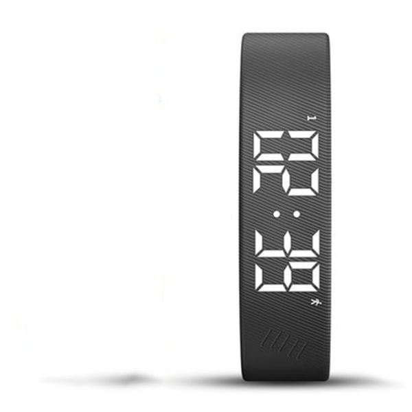 (Svart) Multifunktionellt Smart Armband Med Stegräknare, ZQKLA