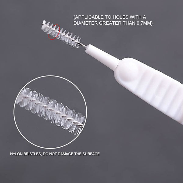 (Vit) 10-pack Mini Duschmunstycke Rengöringsborstar Anti-Igensättning R,ZQKLA
