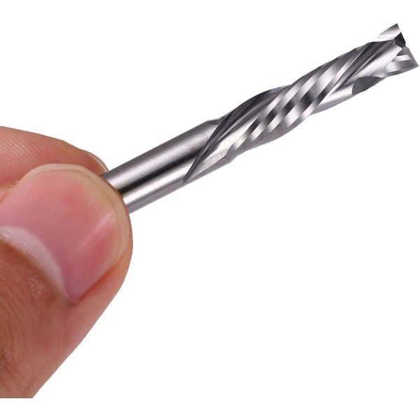 6 x 25mm - Op og Ned Skærende To Fløjte Spiralformet Karbid Træbearbejdning, ZQKLA