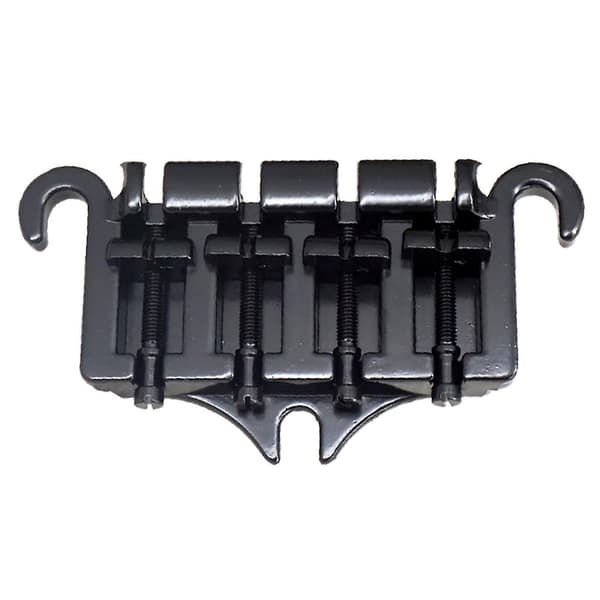 3-punkts 4-strenget basbro-tailpiece i zinklegering, sort