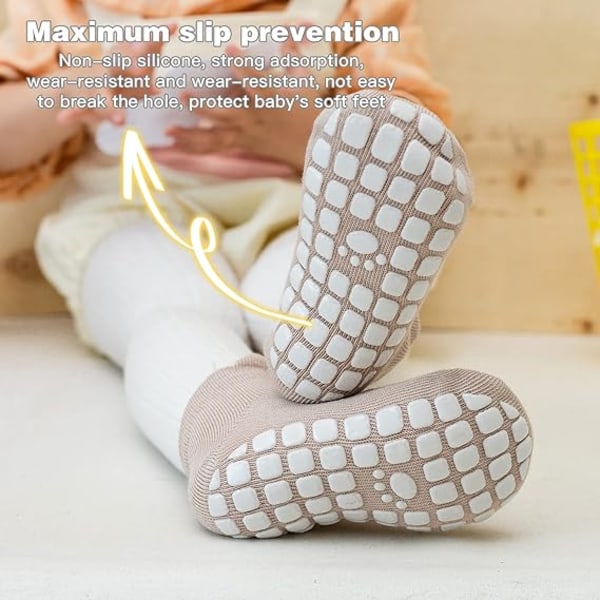 Babyflicka/Pojke 5 Par Strumpor Halksäkra Bomullsstrumpor Toddler Sock Bil, ZQKLA