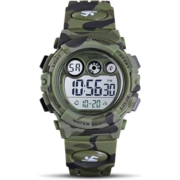 Watches for Kids Digital Sport Waterproof Boys Girls Watch Outdoor 12/24 H Alarm EL Backlight Stopwatch Military Child Wristwatch Ages 5-15