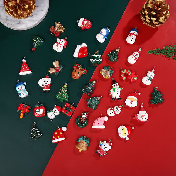 39 st Mini Julgranspynt, Små Juldekorationer