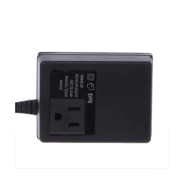200W AC 220V til 110V Reduser Transformator Konverter Reise Strøm EU Plugg Adapter