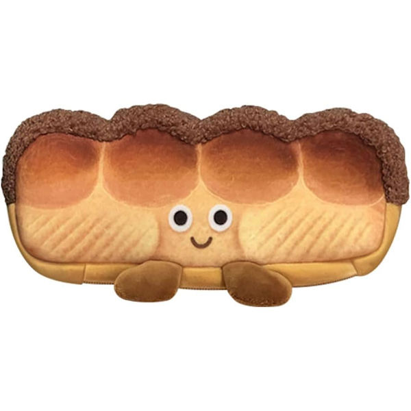 Kreativ Söt Nyhet Rolig Ansikte Simulering Riktig Mat Tema Toast