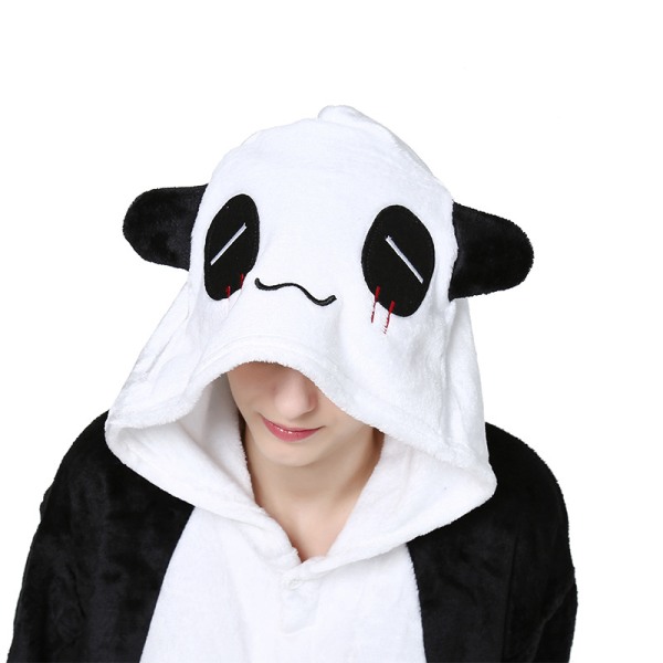 Nya höst- och vinterflanelldjur onepiece pyjamas hemmaplagg - Panda L