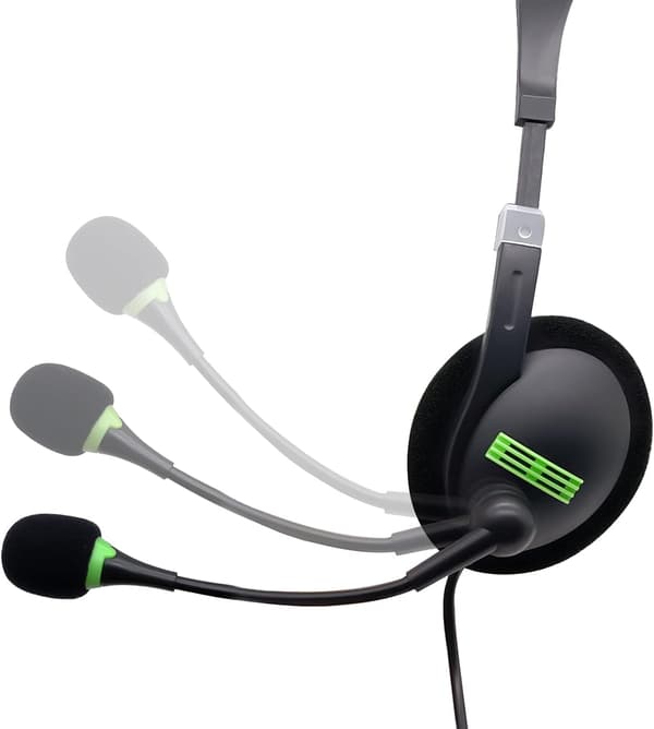 PC Headset med Mikrofon, Stereo Støjreducerende USB Headset Comp, ZQKLA