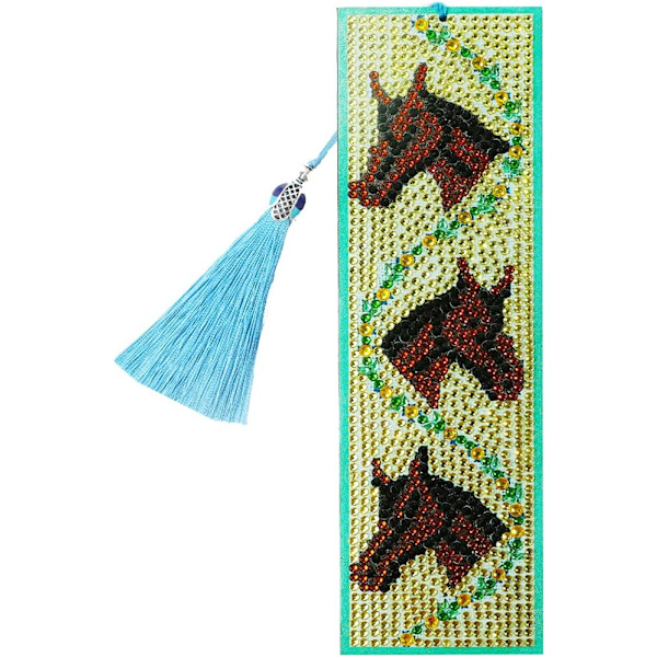 DIY Diamantmålning Bokmärke Diamantmålning Kreativ Läder B
