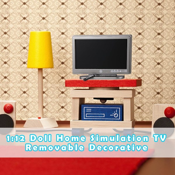 1/12 Nukenkodin TV-kaukosäätimen simulointi Miniatyyrihuonekalut, ZQKLA