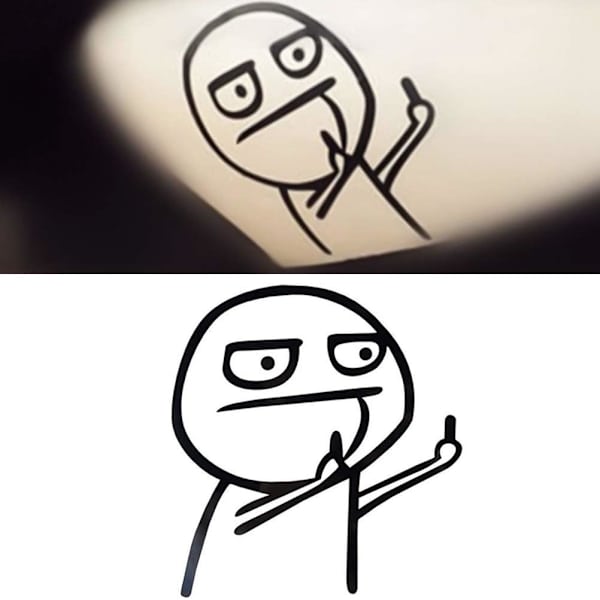Vinyldekal för bil - Mittfingerdesign