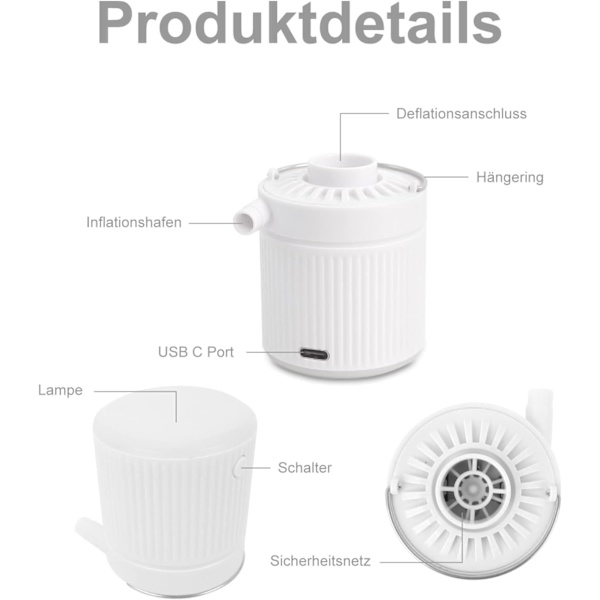 Elektrisk Pumpe, Bærbar Multifunksjonell Mini Elektrisk Pu, ZQKLA