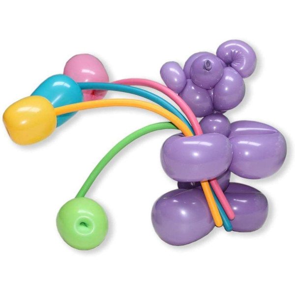 200 stk. modelballoner med pumpe - Magiske flerfarvede modelballoner, ZQKLA