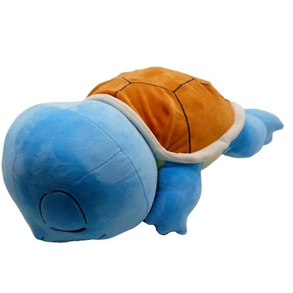 45 cm Squirtle-pehmolelu, söpö nukkuva Squirtle, pehmeät täytetyt nuket, halailuun sopiva tyyny lapsille
