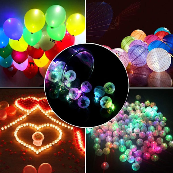 LED Ballonglampe, 30 stk Mini Lantern Blinklys for Bryllup, ZQKLA