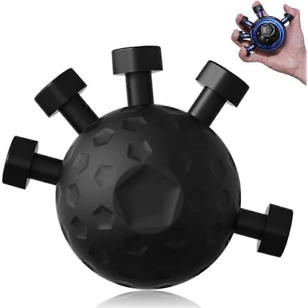 20-45KG Fingerboll Tränare Handgrepp Förstärkare Justerbar Styrketräning Black