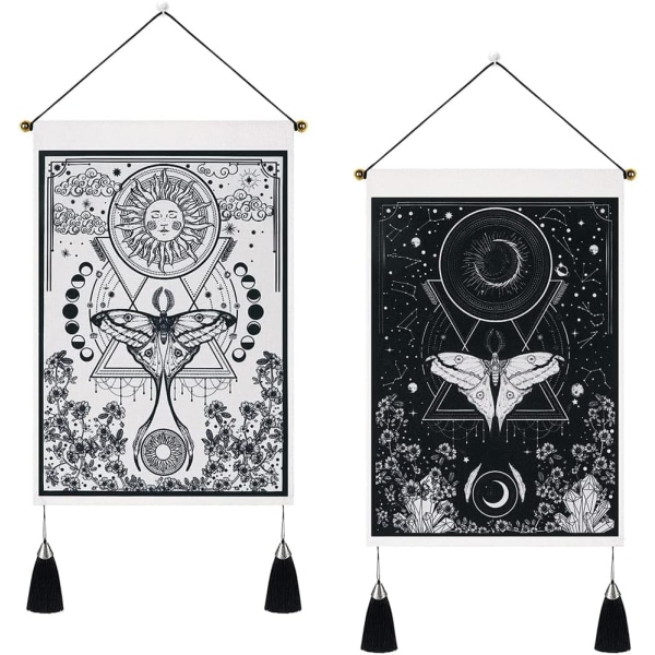 2 delar Tarot Tapestry Tapestry, The Moon Solen Tapestry ,ZQKLA