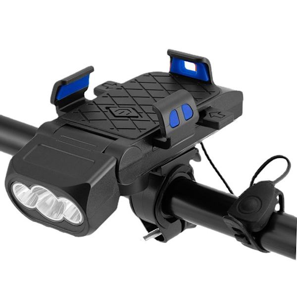 3 i 1 USB Genopladelig Multifunktions Cykellygte med Power, ZQKLA