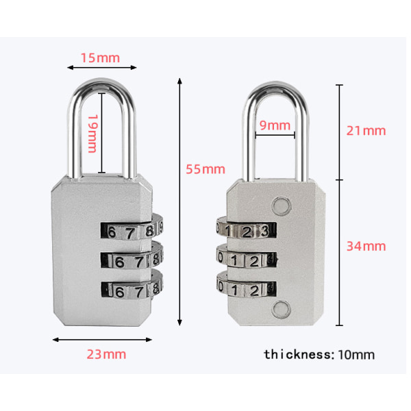 Kombinationsslås, Kodsås, 4-siffrigt Lås för Locke,ZQKLA
