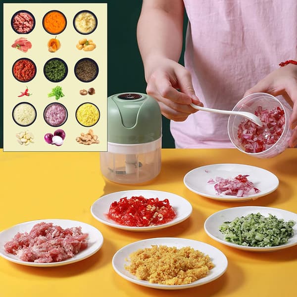 Elektrisk Köttkvarn, Mini Elektrisk Hackare, 250ml, Elektrisk, ZQKLA