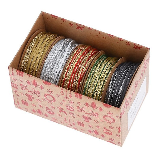 Julpackningsmaterial, presentförpackning, gratulationskort, band, flerfärgad kombinationssats