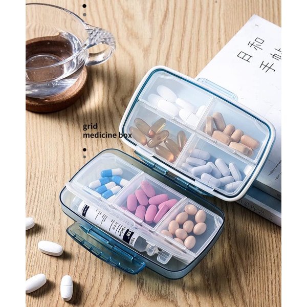 Veckovis Pill Organizer Morgon Middag Kväll Pill Box Flaska W,ZQKLA