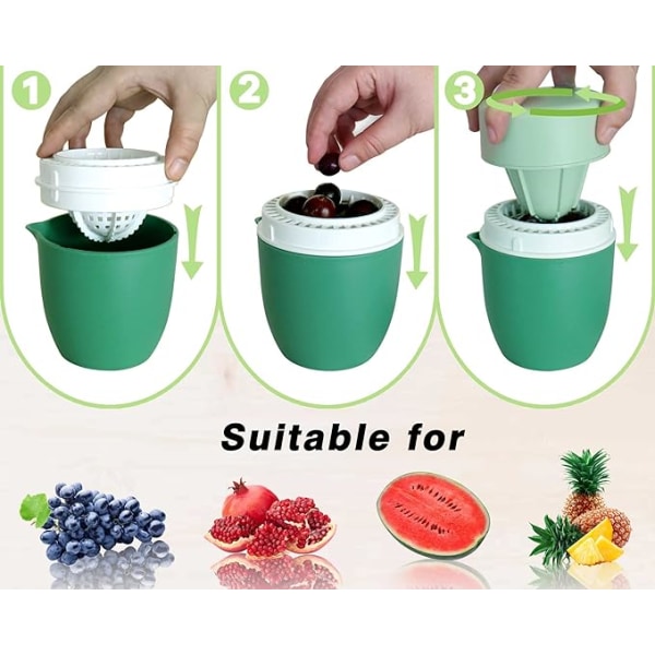 Manuel citruspresser med et unikt citronformet design, to tilstande o