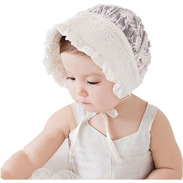 Royal Lace Flower Babyflickor Spädbarn Ögonspets Spets Andningsbar, ZQKLA