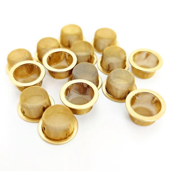Paket med 15 mässingskupolfilter, 12,7 mm innerdiameter